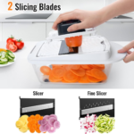 8-Blade Kitchen Chopper, Slicer & Grater Tool Set view 1