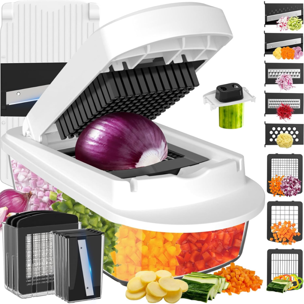 8-Blade Kitchen Chopper, Slicer & Grater Tool Set