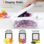 8-Blade Kitchen Chopper, Slicer & Grater Tool Set view 3