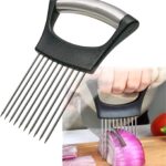 Stainless Steel Onion Holder & Slicing Guide view 2