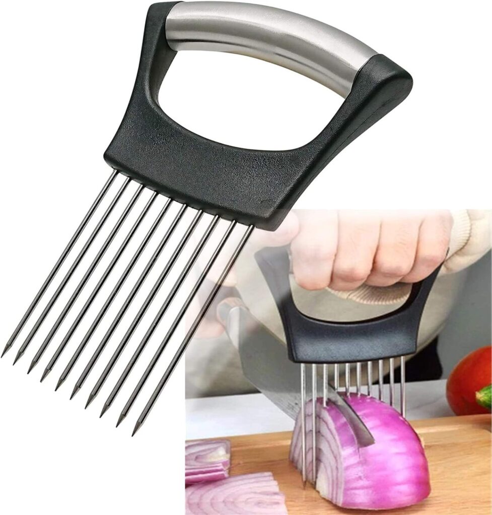 Stainless Steel Onion Holder & Slicing Guide