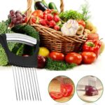 Stainless Steel Onion Holder & Slicing Guide view 1
